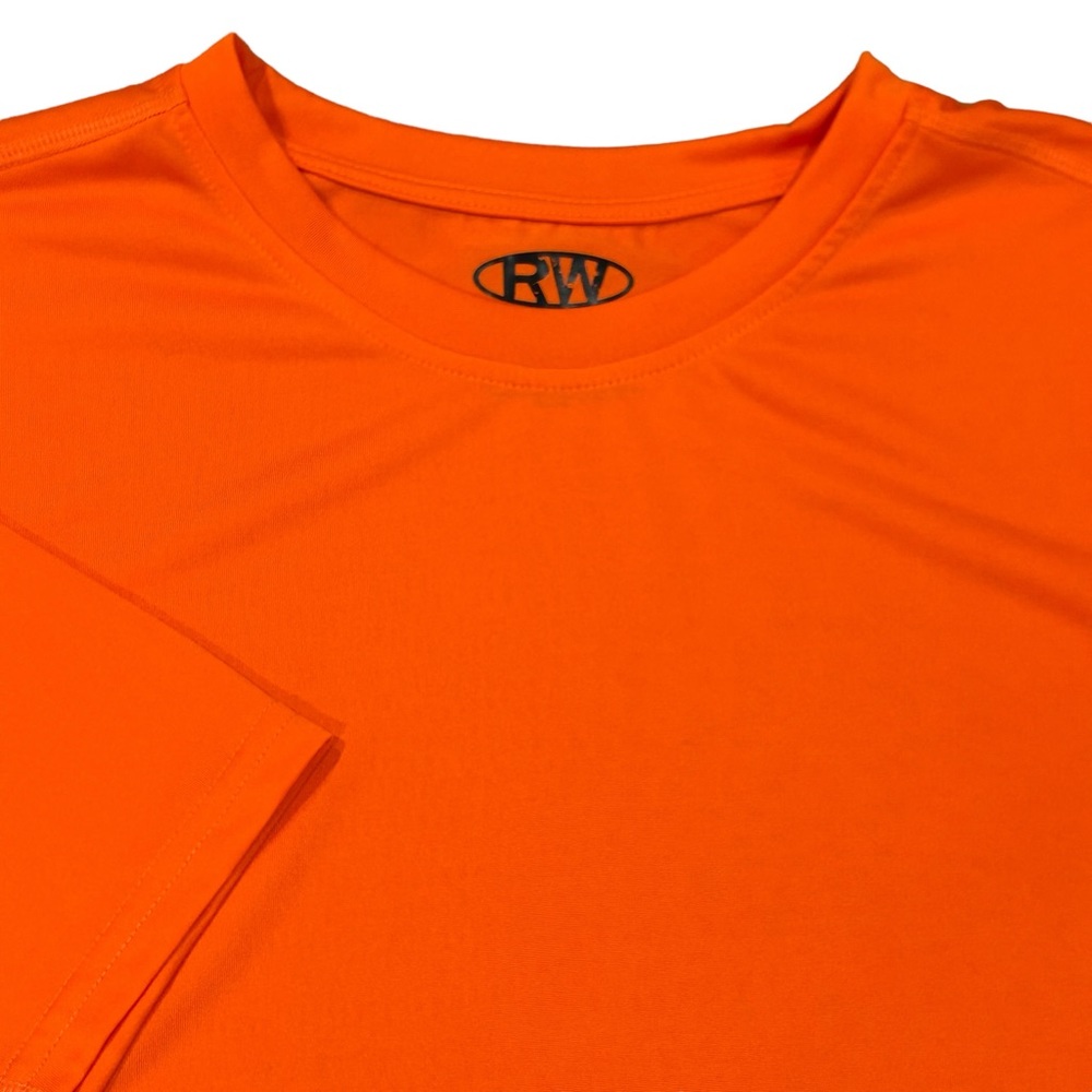 Rugged Wear Orange Polyester Short Sleeve Shirt 2XL